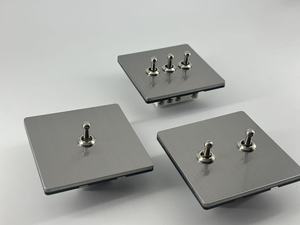 High Quality UK Standard Stainless Steel Panel <strong>Toggle</strong> 1/2/3/4 Gang Switch and Socket Metal <strong>Toggle</strong> Switch for Home and Hotel Use - Product Image 3