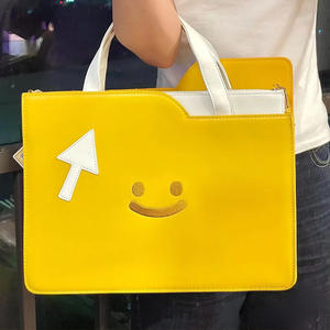 पु चमड़े के टोटे बैग कावली रचनात्मक लैपटॉप फ़ोल्डर क्रॉसबॉडी बैग - Product Image 2