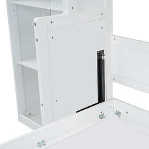 [Stock US] Livraison Gratuite <span class=keywords><strong>Lit</strong></span> Murphy Queen Size avec <span class=keywords><strong>Bureau</strong></span> <span class=keywords><strong>et</strong></span> Étagère en Blanc Expédition Rapide depuis les États-Unis MOQ 1 Ensemble - Product Image 4