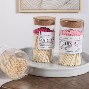 wholesale long matches in glass jar boxes customized match sticks personalized safety matches