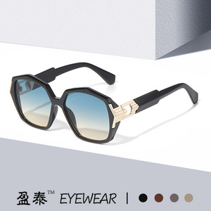Yingtai Eyewear Polygonal Sunglasses UV400 PC <b>Frame</b> Unisex Fashionable Sun Protection - Product Image 1