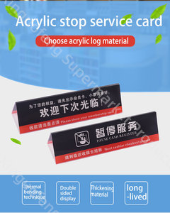 Adesivo Personalizzato in Acrilico Ecologico con Scritta 'Pausa Temporanea' per Registratore di Cassa, Sistema POS, Negozi al Dettaglio, Supermercati e Banconi - Product Image 2