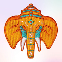 Patchs brodés personnalisés de haute qualité, appliques mignonnes d'animaux de dessin animé, patchs pour sweat-shirt, patch brodé d'éléphant indien pour chapeau