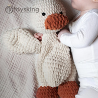 Crochet oie en peluche panier de Pâques cadeau fait à la main bébé canard Snuggler héritage infantile sexe neutre bébé douche cadeaux