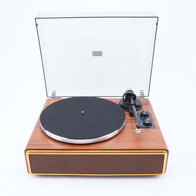 Skywin New High Quality Table Top Built-in Speakers Moving Magnet Cartridge Vintage LP Vinyl Records Turntable Player