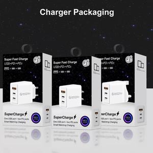 Зарядное устройство DENIXI 25 Вт, USB A+C, для мобильных телефонов, быстрая зарядка, EU/UK/US, огнестойкий материал, <span class=keywords><strong>3</strong></span> в 1 - Product Image 4
