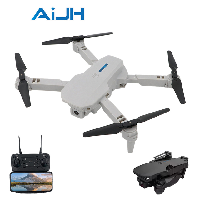 AiJH Mini Quadcopter E88 Drone With Dual Cameras Electric Remote Control Toy APP Control Beginners FPV Dron
