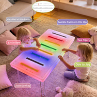 Piano lumineux pour enfants, jouet de table avec 7 gammes de notes sensibles au toucher et haut-parleur, idéal pour les tout-petits, cadeau d'anniversaire