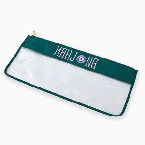 Juego de Mahjong Americano de Lujo Moderno, con Estuche Plano Portátil de PVC con Cierre, Fichas Lila MAHJ Club, Grandes, Transparentes e Impermeables - Product Image 5