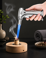 Briquet torche à moxibustion à flamme jet haute température, rechargeable au butane, coupe-vent, réglable, pour chauffage aux herbes, outil portable
