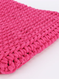 Women's Casual Shoulder Cotton Rope Woven Bag Small <b>Square</b> Solid Color String Closure Tanjing - Product Image 4