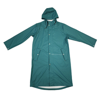Imperméable long léger en PU avec logo personnalisé, certifié BSCI, pour femmes et hommes, avec capuche, imperméable, pour l'extérieur