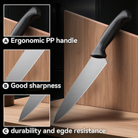 Lame de 10 pouces abattage tranchant prix raisonnable en acier à haute teneur en carbone couteau de boucher de cuisine professionnel poignées en plastique ergonomiques