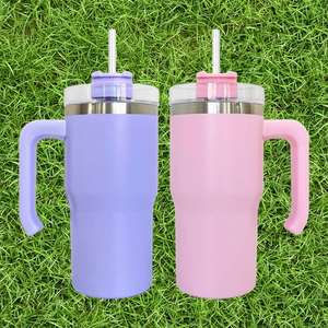 Coffee 20Oz Tumbler Travel Mug Candy Color Kids Water <b>Bottle</b> With Handle for Dye Sublimation Heat Press - Product Image 3