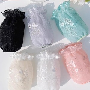 Protège-mains en dentelle brodée à double couche de style coréen pour femmes, en maille résistante aux taches, pour usage au bureau, automne et hiver - Product Image 1
