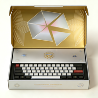 Scatola in Cartone Riciclabile Personalizzata GoTop per Tastiera Meccanica con Stampa in Lamina d'Oro, UV Spot e Laminazione Opaca di Precisione