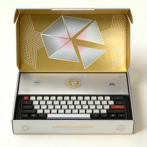 Caja Personalizada GoTop para Teclado Mecánico con Estampado en Lámina Dorada, UV Selectivo, Laminado Mate y Forro <span class=keywords><strong>de</strong></span> EVA <span class=keywords><strong>de</strong></span> Precisión - Product Image 1