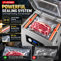 Nouvelle machine de mise sous vide verticale sèche et humide en acier inoxydable avec écran tactile 900W, longueur de scellage 40cm et impression de date
