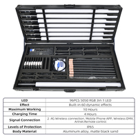 Tube LED sans fil 2,4 GHz IP65 à piles DMX512 W-DMX RGB 3-en-1 Artnet avec télécommande pour soirées, clubs et DJ – Expédition depuis les entrepôts du Royaume-Uni