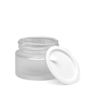 Frasco de crema de vidrio hermético con tapa de bambú cosméticos - Product Image 4