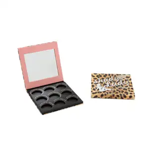 सौंदर्य कॉस्मेटिक आंख छाया पैलेट केस पैकेजिंग कार्डबोर्ड मैट खाली मेकअप स्क्वायर दृष्टि पैलेट बॉक्स