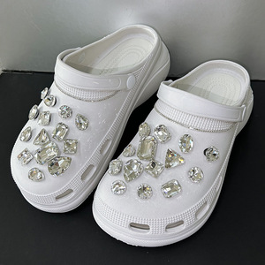 Wholesale Bling <strong>Jewelry</strong> Clog Charms Gems Rhinestone Decoration Girls Women Gifts Metal Shoe Buckle Shoe Charms Shoe Decorations - Product Image 2