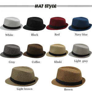 Toptan toplu hasır fötr şapka yazlık hasır şapka ekose Fedora şapka - Product Image 4