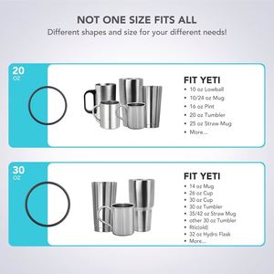 For Yeti 20oz Tumbler 10/24oz Mug 25oz <b>Straw</b> Mug Replacement <b>Cup</b> Rubber Seal Ring Gasket Leak-proof O Ring Compatible Household - Product Image 5