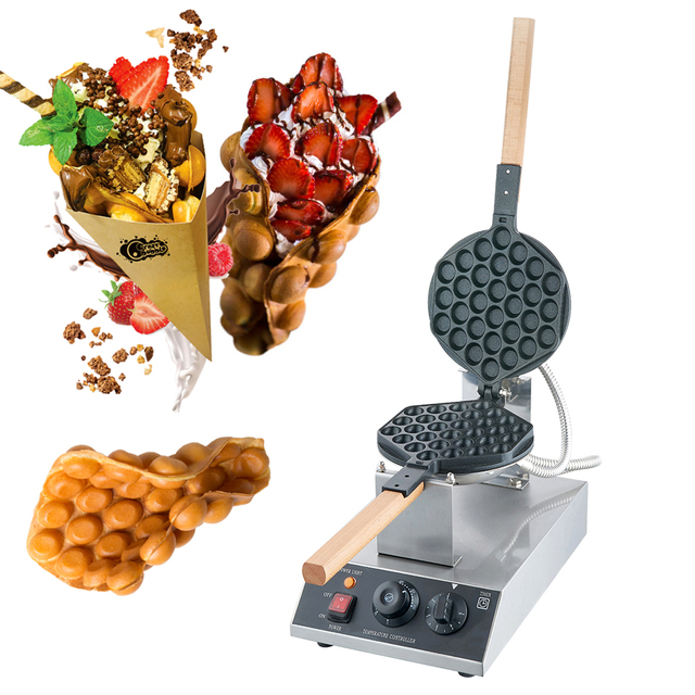 Commercial Waffle Iron Snack Machine Ice Cream Egg Waflera Machine for Small Business Idea HK Bubble Waffle Makers