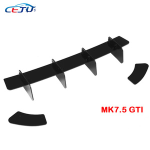 Difusor de labio de parachoques trasero de coche estilo Maxton ABS negro divisores laterales para Volkswagen <span class=keywords><strong>Golf</strong></span> VII <span class=keywords><strong>R</strong></span> Line GTI <span class=keywords><strong>MK6</strong></span> A6 MK7 MK7.5 2009-2020 - Product Image 6