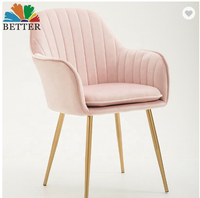 Meilleures chaises modernes de salle à manger d'accent de cuisine de velours de fauteuil de meubles de conception de luxe pour la table à manger