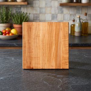 เขียงไม้เมเปิ้ลทรงสี่เหลี่ยม รุ่น B ขนาด 12"x12"x1.5" พร้อมขาตั้ง ดีไซน์สวยงาม สำหรับใช้ในครัว - Product Image 5