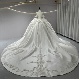 Vintage Satin Perlé Centre <span class=keywords><strong>Robe</strong></span> <span class=keywords><strong>De</strong></span> Mariée <span class=keywords><strong>Robe</strong></span> <span class=keywords><strong>De</strong></span> Mariée <span class=keywords><strong>Cendrillon</strong></span> Lourd Perlé <span class=keywords><strong>Robe</strong></span> <span class=keywords><strong>De</strong></span> Mariée Jfh04 - Product Image 3