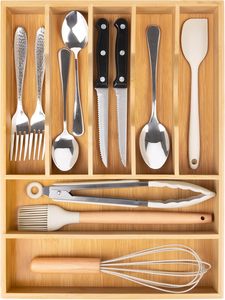Organisateur de tiroir à couverts en bambou pour la cuisine - Vente en gros usine - Pour l'organisation des outils - Product Image 6