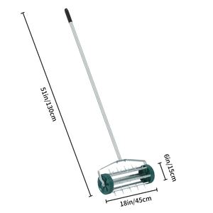 Vertak <span class=keywords><strong>Scarificateur</strong></span> <span class=keywords><strong>manuel</strong></span> à pousser pour <span class=keywords><strong>pelouse</strong></span>, 18 pouces, roulettes, aération du sol - Product Image 3