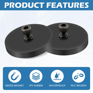 <span class=keywords><strong>Base</strong></span> magnética al por mayor <span class=keywords><strong>con</strong></span> hilo interno Imán recubierto de goma antiarañazos - Product Image 5