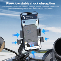Soporte para Teléfono de Motocicleta Impermeable Profesional Eway, Carga Inalámbrica de 15 W, Ajustable, Flexible, Resistente a Golpes, Universal para iPhone