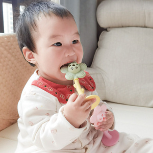 Sans BPA mignon Silicone bébé anneau de dentition doux enfant mâcher sensoriel musique balle enfants anneau sensoriel hochet jouet pour dentition Bab - Product Image 3
