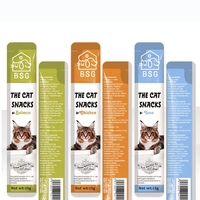 Best verkochte 15g kattenbrokjes natvoer strips, rechtstreeks van de fabriek, OEM, vlees & fruit, eiwitrijk, rechtstreeks van de bron.