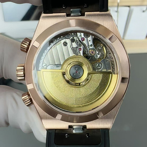 นาฬิกาข้อมือผู้ชายสุดหรู ดีไซน์แรงบันดาลใจจาก Haute Horlogerie หน้าปัดสีขาว โครโนกราฟ ตัวเรือนโรสโกลด์ สายสตีล เข็มเรืองแสง ระบบอัตโนมัติ กันน้ำ - Product Image 4