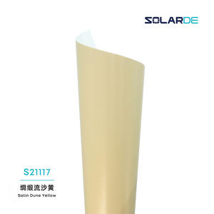 SolarDe 1.52*15m TPU Película Protectora de Pintura para Automóviles Autoregenerable Anti-amarilleo PPF Satinado Amarillo Duna, Película para Carrocería que Cambia de Color - Product Image 2