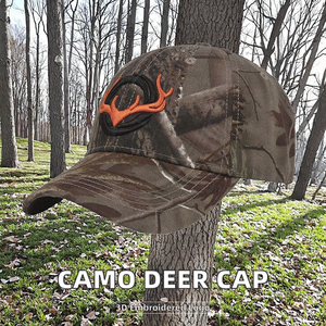 Casquette de baseball camouflage classique de haute qualité avec motif cerf brodé en 3D pour la chasse – Style de tissu courant - Product Image 3