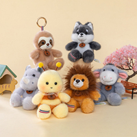Porte-clés en peluche petit animal, mini pendentif de sac, design personnalisable, cadeau unisexe, rembourrage en coton PP pour fêtes