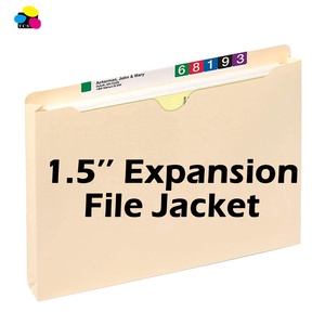 Raccoglitori per Ufficio, 50 per Scatola, Linguette Rinforzate a Taglio Dritto, Formato Lettera, Espansione 1'', Ecologici, Spessore 11pt, Personalizzabili - Product Image 2