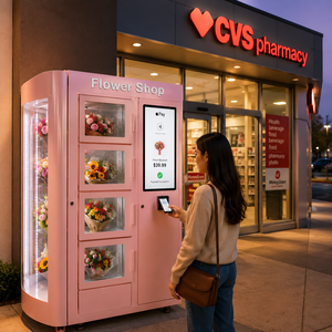 Distributeur automatique de fleurs intelligent sans contact Winnsen, écran tactile, Apple Pay, kiosque de bouquets frais 24h/24 et 7j/7 pour la vente au détail aux États-Unis - Product Image 2