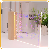 Offre Spéciale bricolage blanc acrylique 3d LED Base bois rond carré décoratif créatif lampe en bois Base Led veilleuse