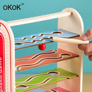 Gioco di Dribbling in Legno per Bambini (4-6 Anni) Gioco Educativo di Squadra Divertente da Tavolo con Palline Rotolanti e Confezione in Scatola Colorata - Product Image 3