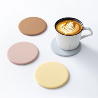 Sous-verre en silicone de qualité supérieure, antidérapant, résistant à la chaleur, protège-table, sous-verre transparent pour boissons, pour le bureau et la cuisine