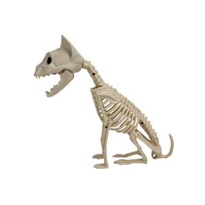 हेलोलीन प्लास्टिक कुत्ते कंकाल की मूर्ति स्मूली बैठने वाली पिल्ला टेबल प्रेतवाधित घर सजावट - Product Image 3