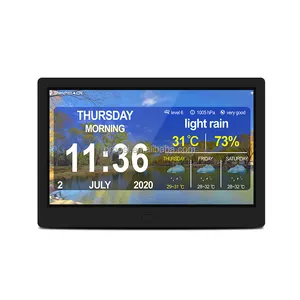 Digital Photo Frame Large Display 10 Inch Wall Desk Digital Calendar Analog Clock For Dementia